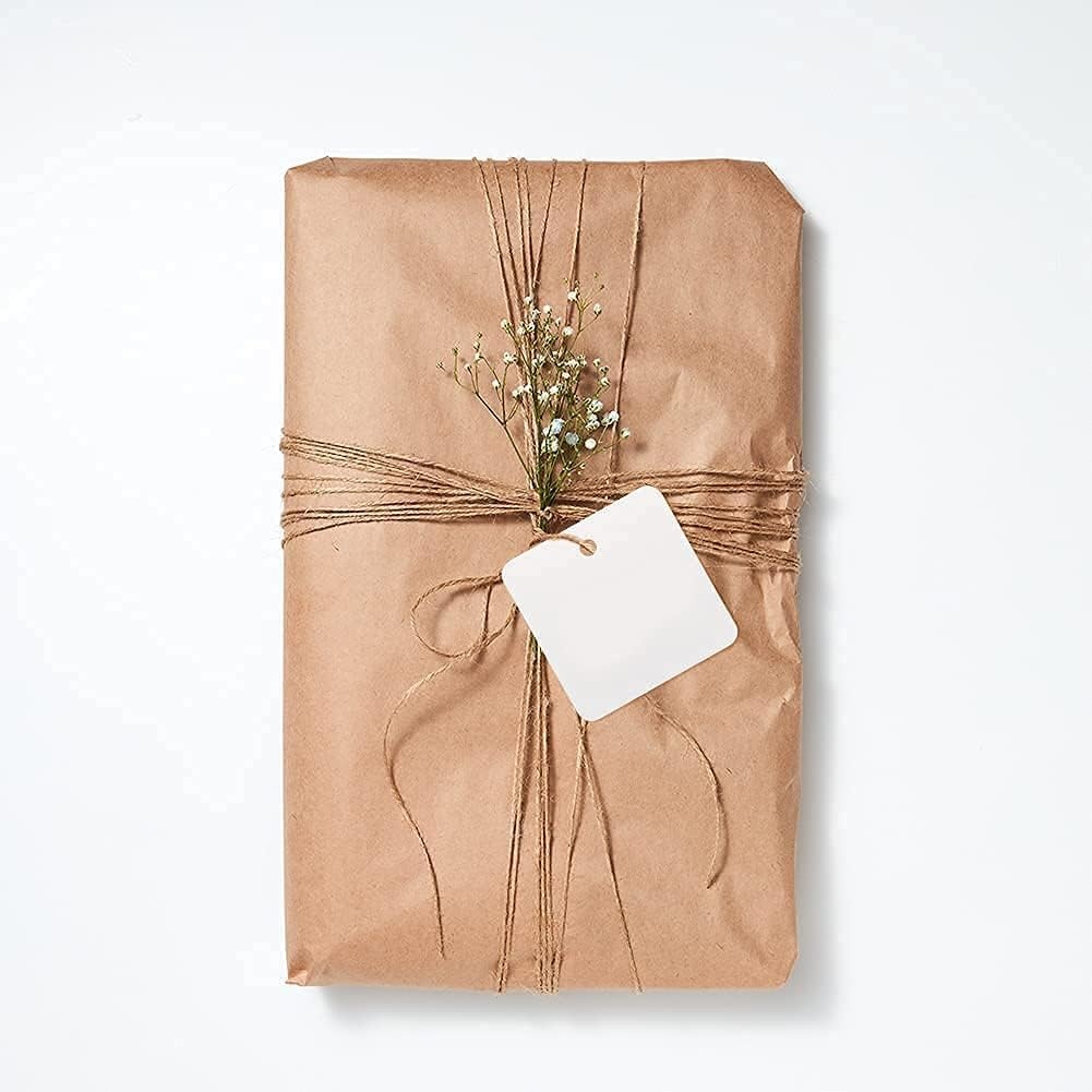 image:imageG2PLUS 100PCS White Gift Tags with String100PCS Square Paper Tags 25x25 inches Large Blank Haning Label Tag for Wedding Birthday Christmas Party Favors22 x 22 inches