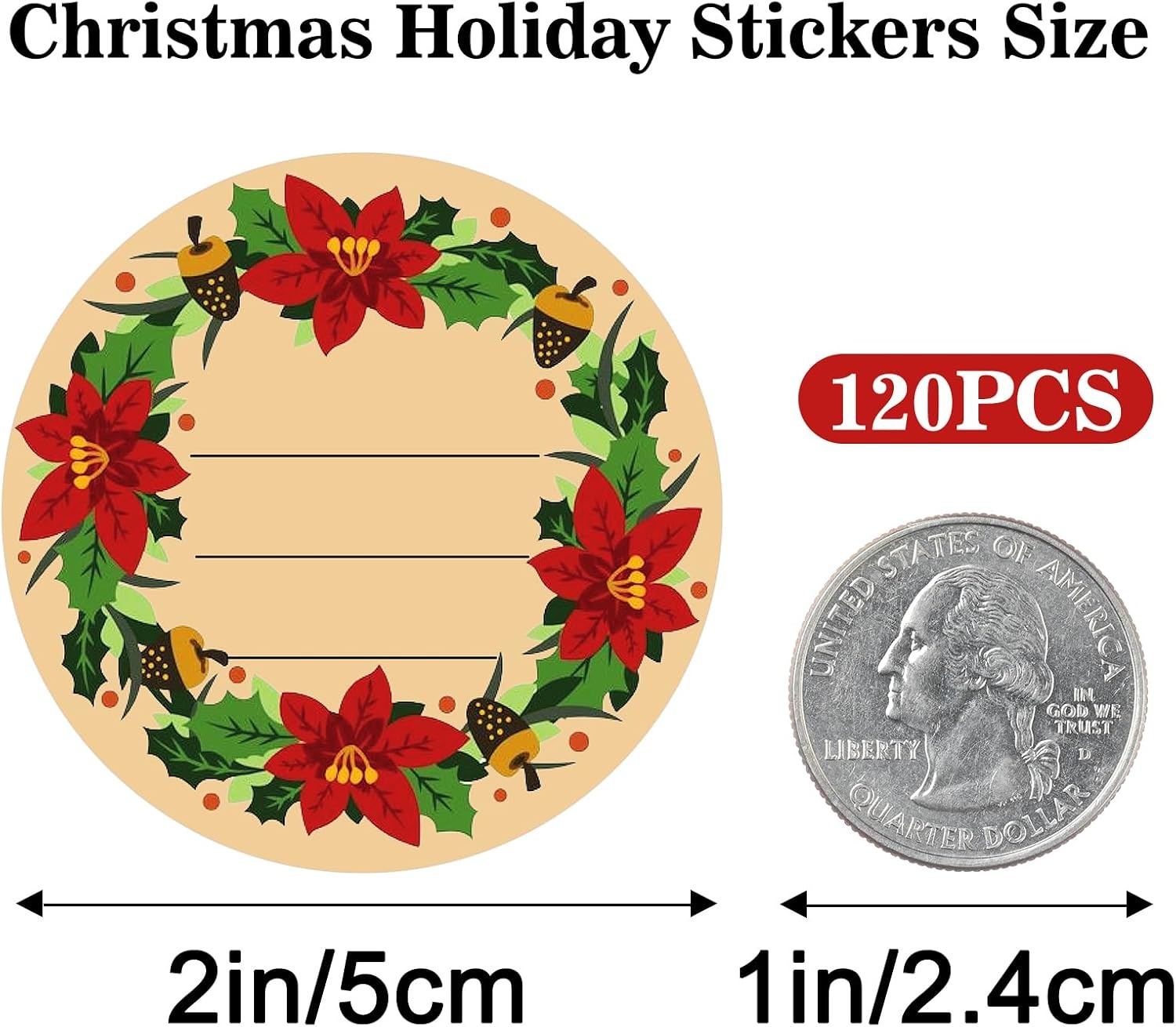 image:imageG2PLUS 120PCS Christmas Gift Name Stickers 6 Styles Merry Christmas Stickers 2 Round Xmas Gift Tags Sticker Xmas Santa Claus Label for Cards Envelope SealsRed GreenBrown Green Red