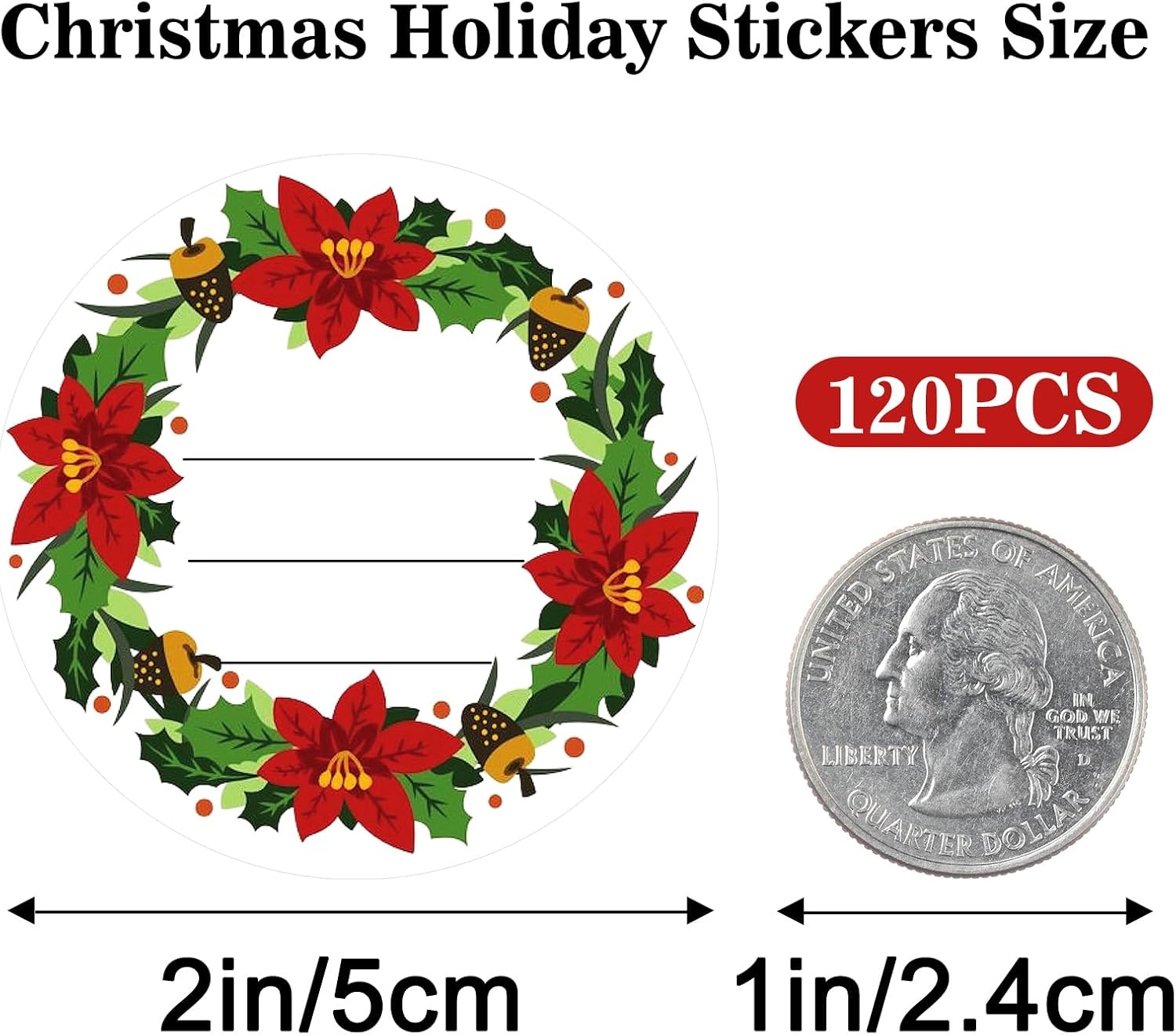image:imageG2PLUS 120PCS Christmas Gift Name Stickers 6 Styles Merry Christmas Stickers 2 Round Xmas Gift Tags Sticker Xmas Santa Claus Label for Cards Envelope SealsRed GreenWhite Green Red