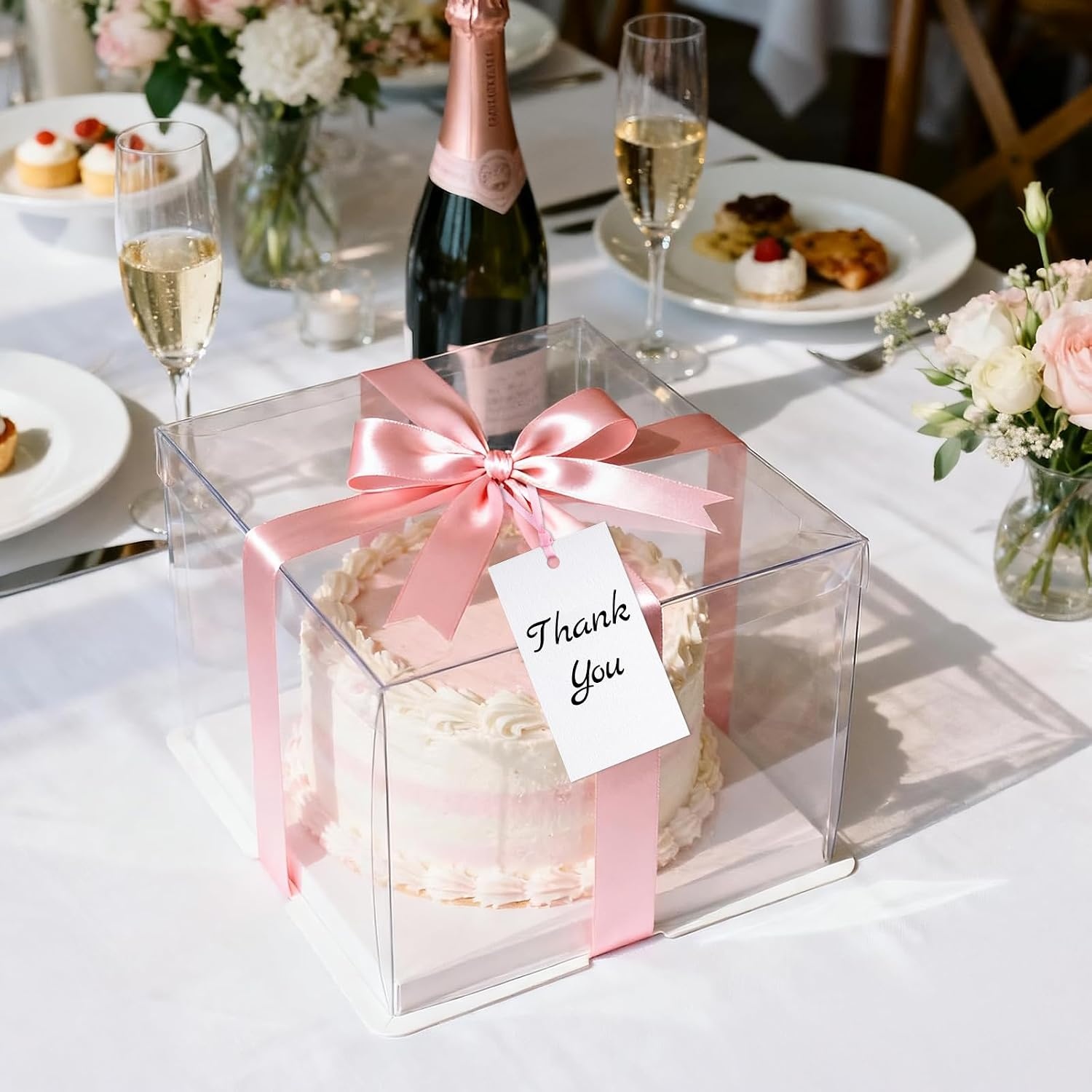 image:imageG2PLUS 50Pcs Name Place Cards  Wedding Place Cards with Champagne Gold Ribbon Blank Paper Gift Tags 35x2 Inches for Wedding Favors Bridal Shower amp Party Table SettingPink