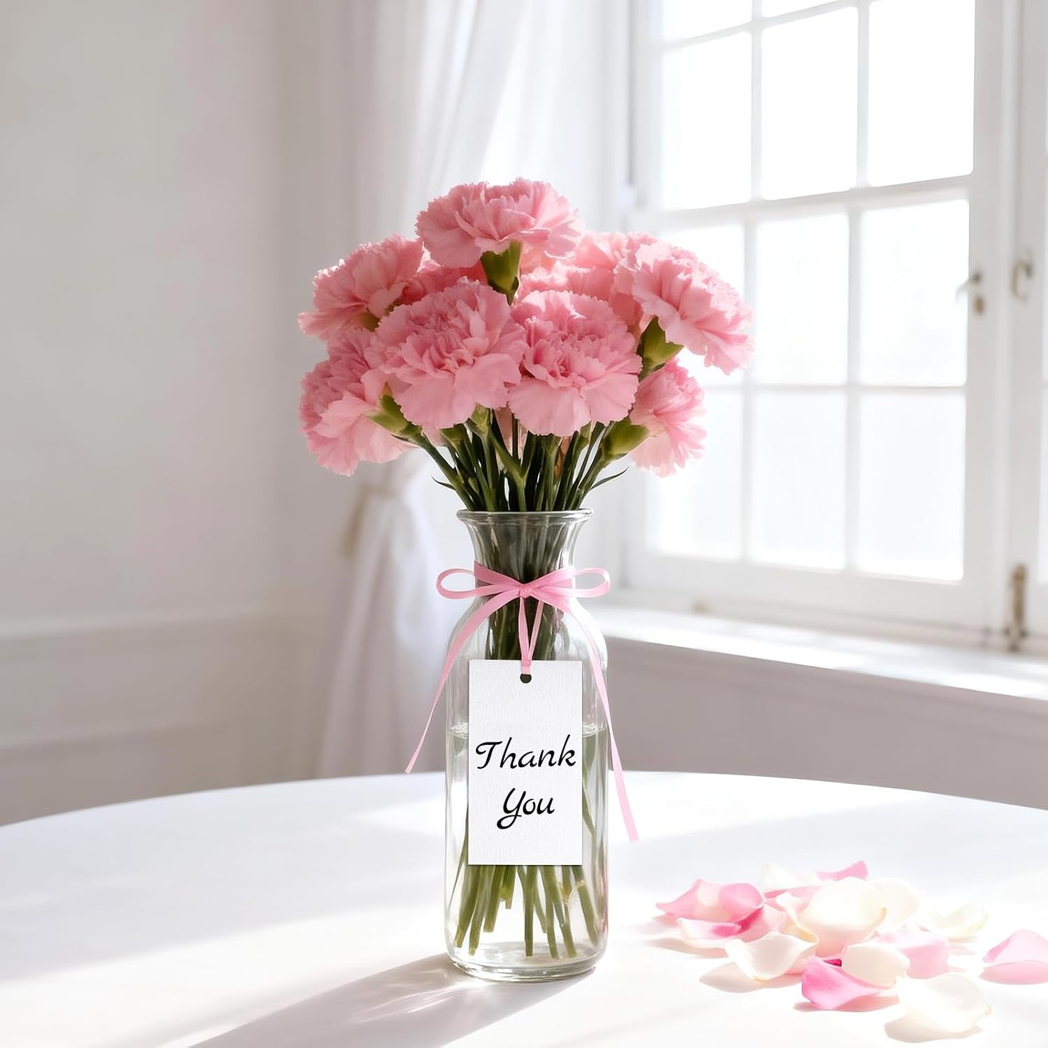 image:imageG2PLUS 50Pcs Name Place Cards  Wedding Place Cards with Champagne Gold Ribbon Blank Paper Gift Tags 35x2 Inches for Wedding Favors Bridal Shower amp Party Table SettingPink