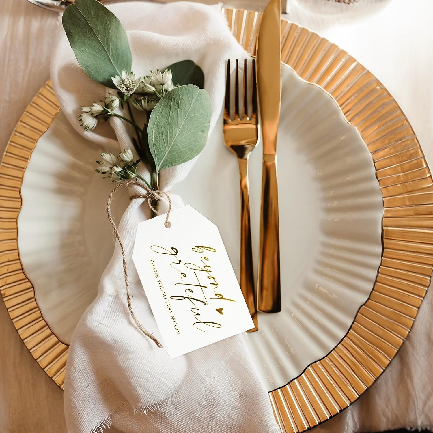 image:imageG2PLUS Beyond Grateful Thank You Tags50PCS White Paper Thank You So Very Much Tags with String 2x3 in for Wedding Baby Shower Birthday Fall Holiday Party FavorsMothers DayGold Heart