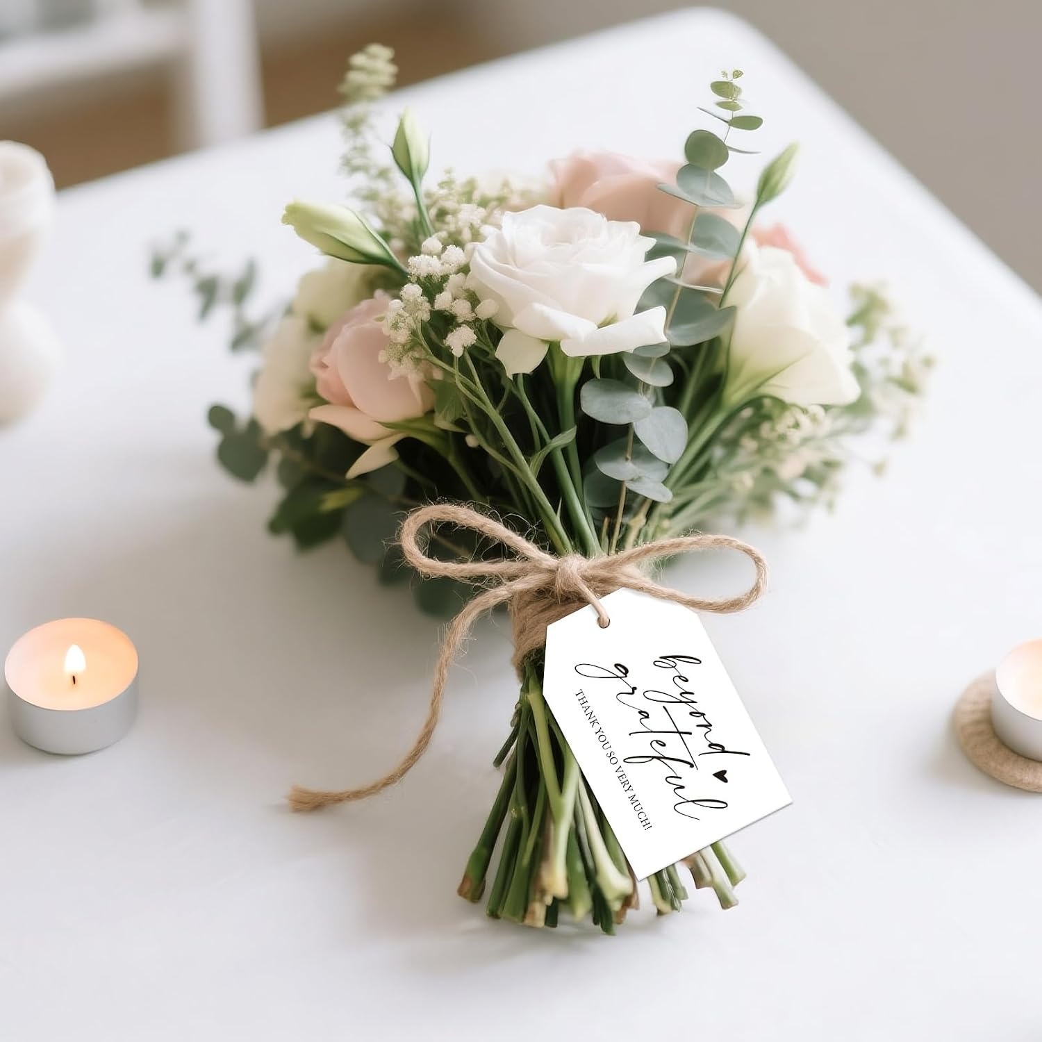 image:imageG2PLUS Beyond Grateful Thank You Tags50PCS White Paper Thank You So Very Much Tags with String 2x3 in for Wedding Baby Shower Birthday Fall Holiday Party FavorsMothers DayBlack Heart