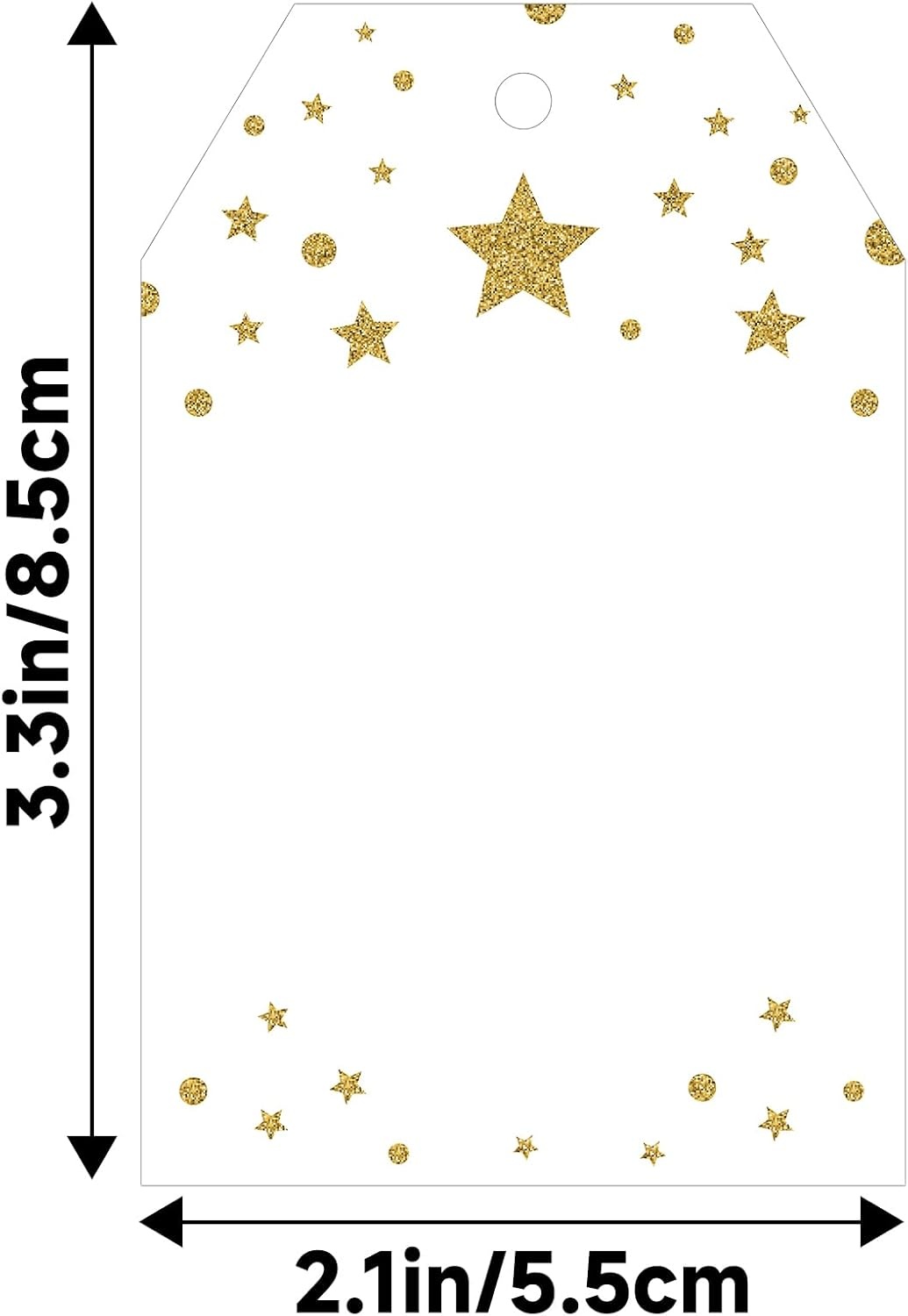 image:imageG2PLUS Gift Tags with String 100PCS White Blank Gift Wrapping Tag 33x22 in Pink Paper for Birthday Wedding Baby Bridal Shower DIY CraftGold Star