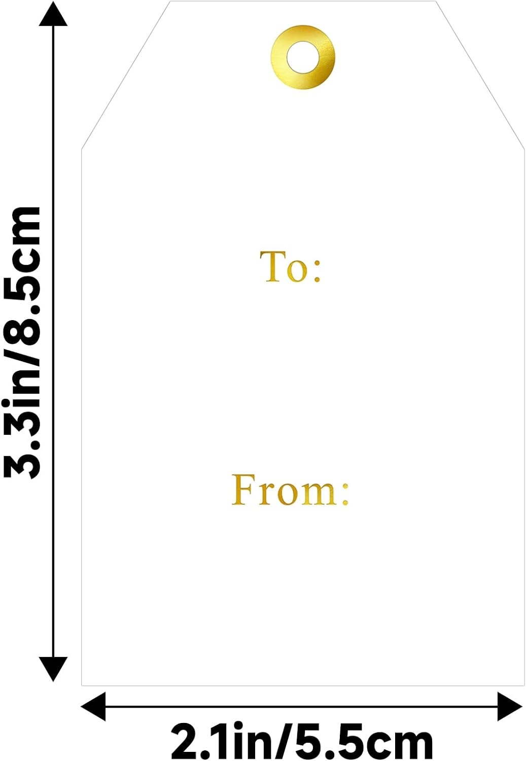 image:imageG2PLUS Gift Tags with String 100PCS White Blank Gift Wrapping Tag 33x22 in Pink Paper for Birthday Wedding Baby Bridal Shower DIY CraftGold To From