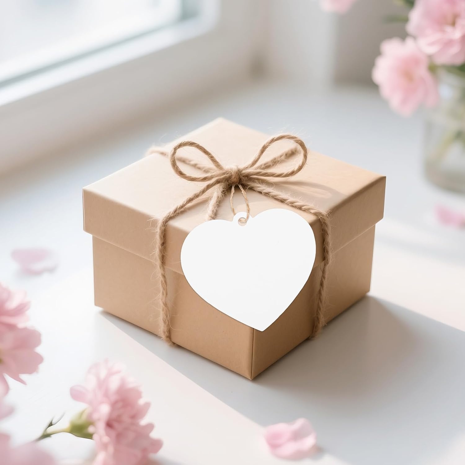 image:imageG2PLUS Heart Gift Tags with String 100PCS Heart Shaped Gift Tags 23X23 in Blank Wedding Favor Hang Tag for Gift Wrapping DIY Arts amp Crafts Valentines Mothers DayWhite