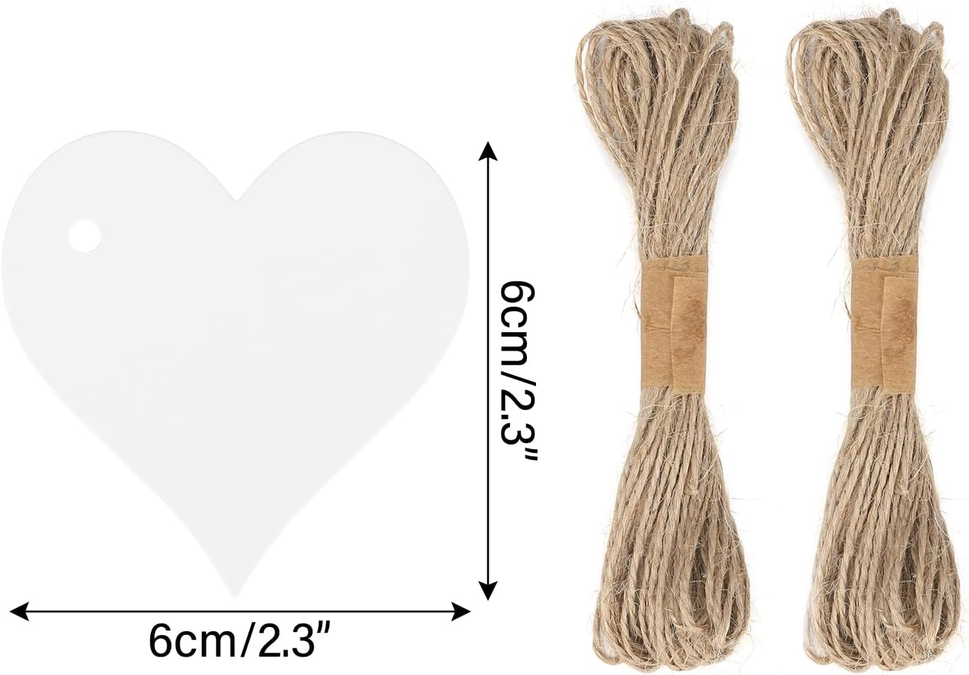 image:imageG2PLUS Heart Gift Tags with String 100PCS Heart Shaped Gift Tags 23X23 in Blank Wedding Favor Hang Tag for Gift Wrapping DIY Arts amp Crafts Valentines Mothers DayBlank White