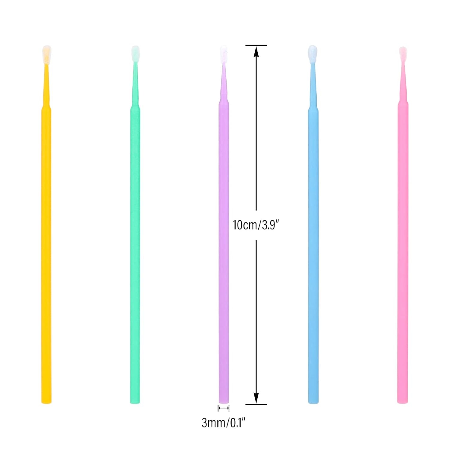 image:imageG2PLUS Micro Swabs  100pcs Cotton Swabs for Makeup Purple Disposable Applicators Brush for Nails Eyeliner and Lash Tech SuppliesMulticolored