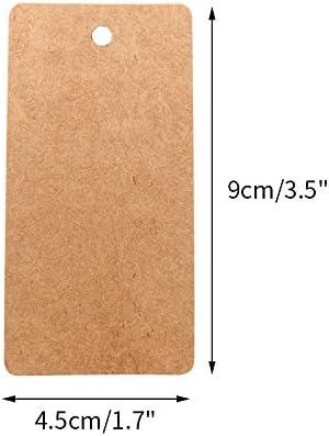 image:imageG2PLUS Price Tags with String 24x47 in Blank Labeling Tags White Paper Hang Tag with Reinforced Hole for Shipping Clothing Pricing Marking Gift WrappingBrown100pcs