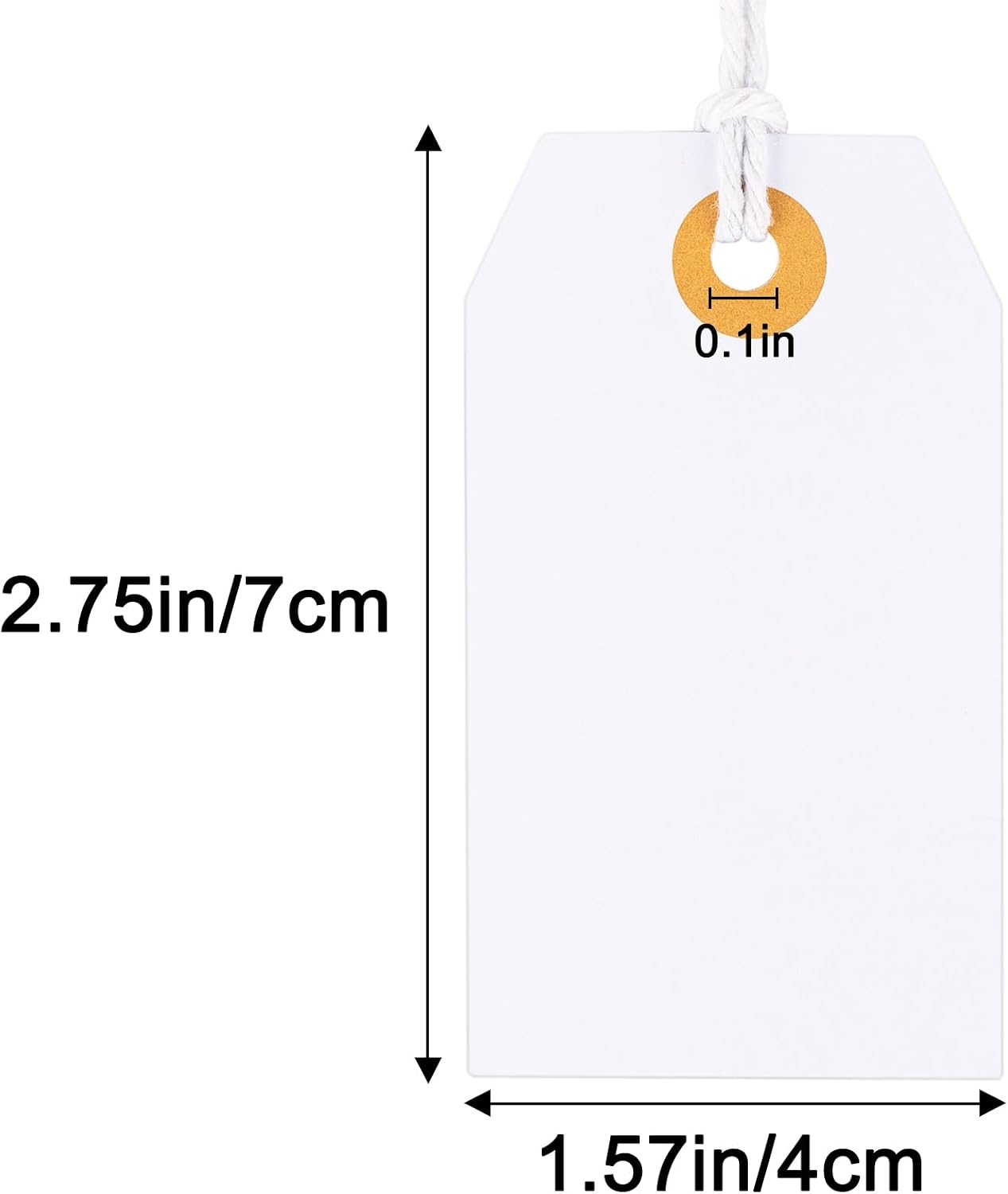 image:imageG2PLUS Price Tags with String 24x47 in Blank Labeling Tags White Paper Hang Tag with Reinforced Hole for Shipping Clothing Pricing Marking Gift WrappingWhite Brownqty Unknown