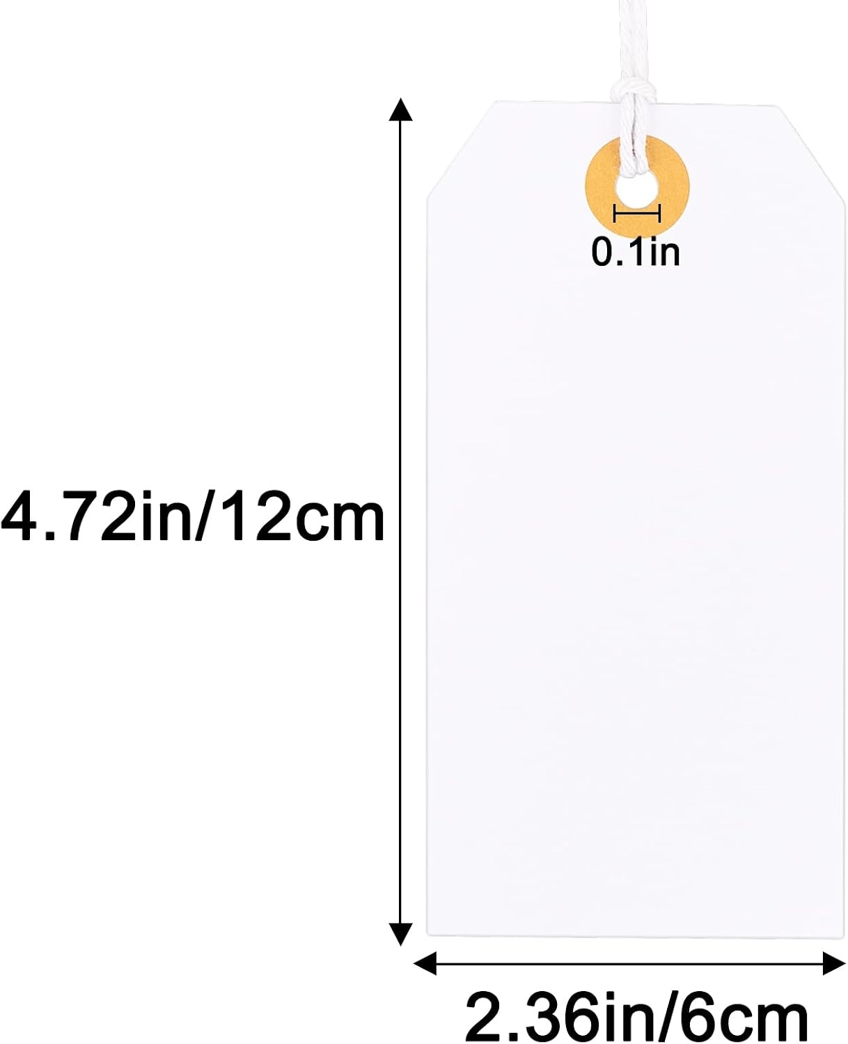 image:imageG2PLUS Price Tags with String 24x47 in Blank Labeling Tags White Paper Hang Tag with Reinforced Hole for Shipping Clothing Pricing Marking Gift WrappingLarge White Brownqty Unknown