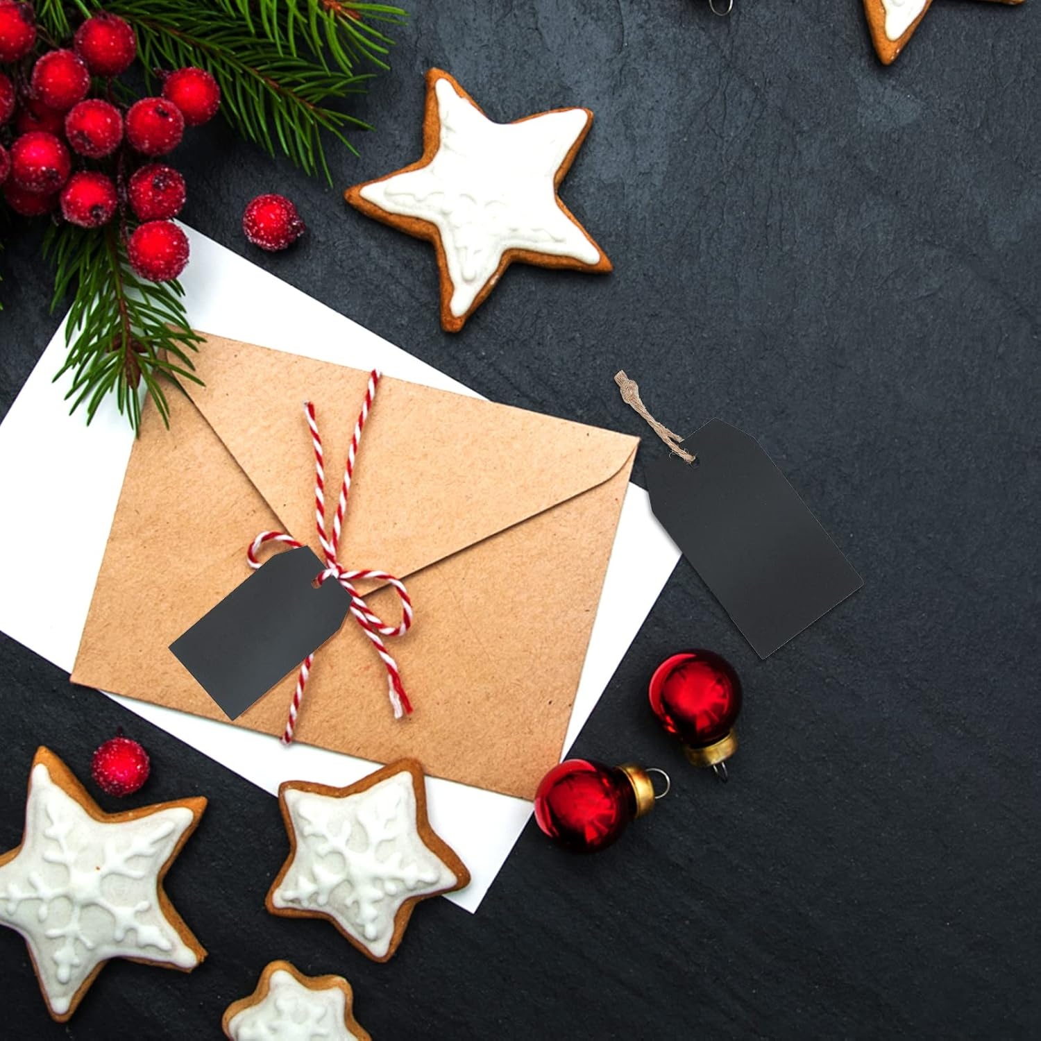 image:imageG2PLUS Red Gift Tags 100PCS Red Paper Gift Tags with String 2816 in Blank Labeling Tag for Present Wrapping Mothers Day Christmas Valentines DIY Arts amp CraftsRectangleblack