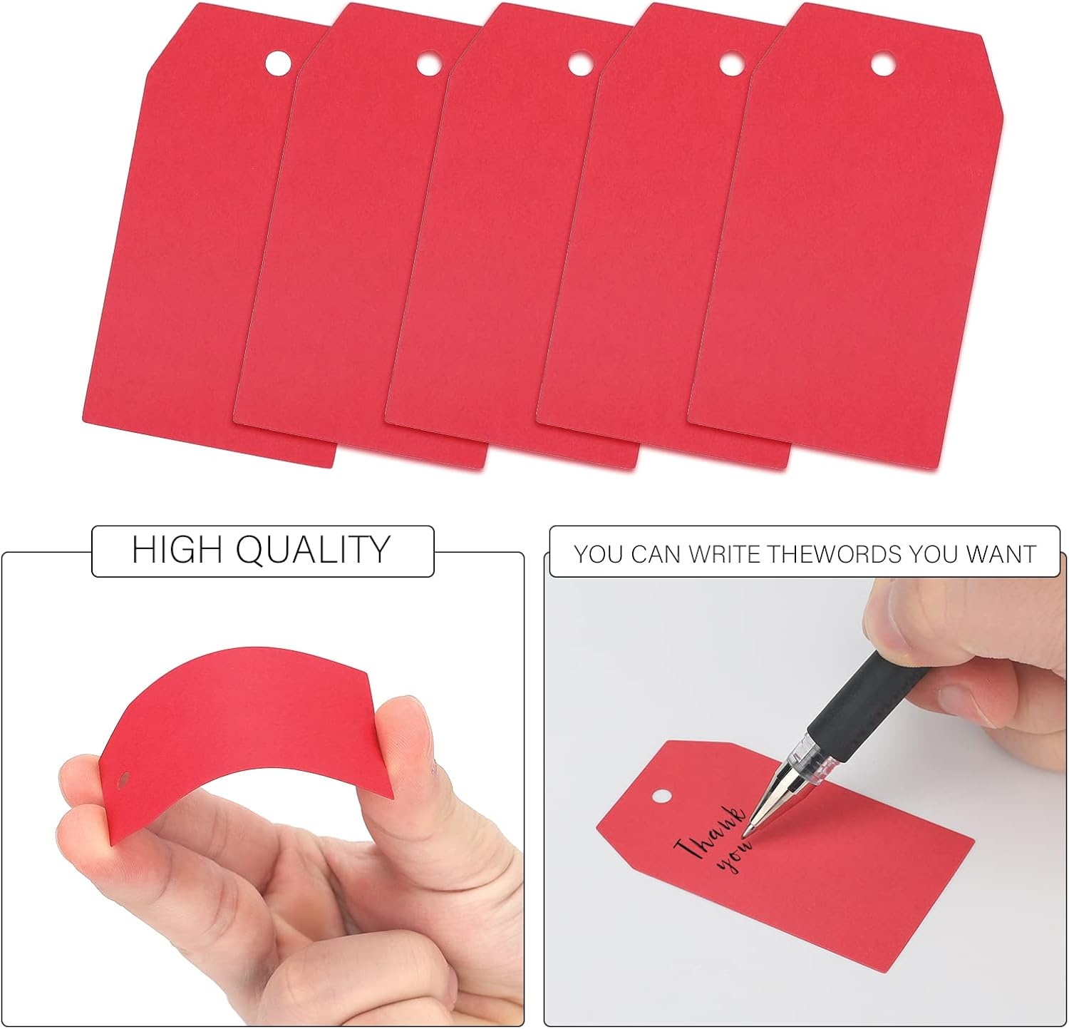 image:imageG2PLUS Red Gift Tags 100PCS Red Paper Gift Tags with String 2816 in Blank Labeling Tag for Present Wrapping Mothers Day Christmas Valentines DIY Arts amp CraftsRectanglered