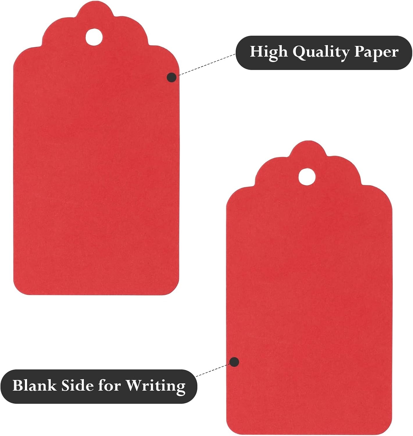 image:imageG2PLUS Red Gift Tags 100PCS Red Paper Gift Tags with String 2816 in Blank Labeling Tag for Present Wrapping Mothers Day Christmas Valentines DIY Arts amp CraftsWavered