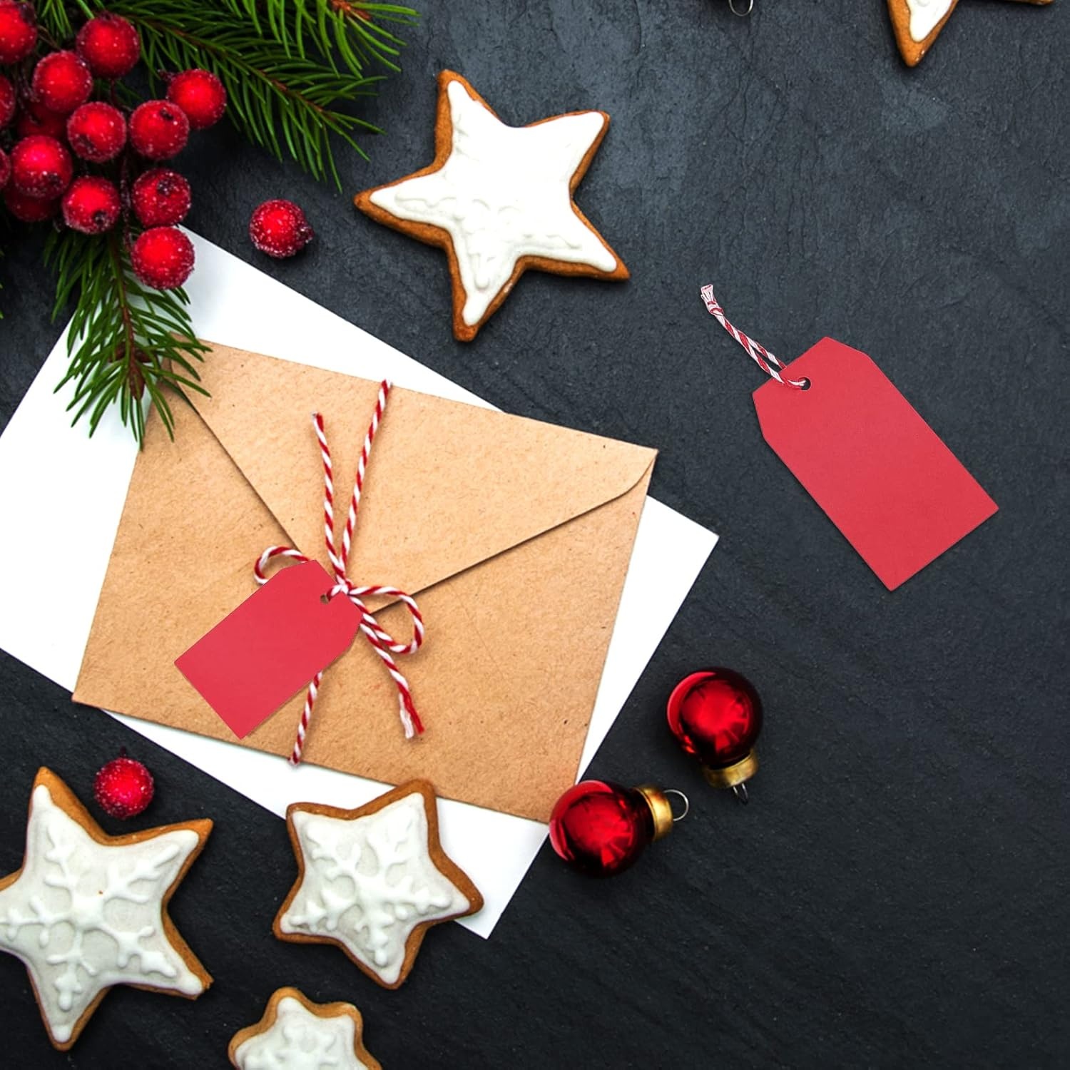 image:imageG2PLUS Red Gift Tags 100PCS Red Paper Gift Tags with String 2816 in Blank Labeling Tag for Present Wrapping Mothers Day Christmas Valentines DIY Arts amp CraftsRectanglered