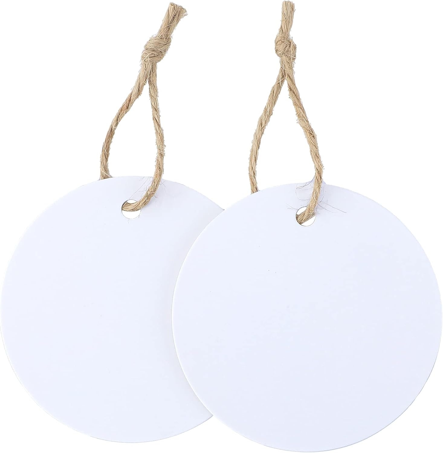 image:imageG2PLUS Round Gift Tags with String25 Inches Blank Circle Kraft Paper Tags 100 PCS Large Round Craft Labeling Tag for Wedding Birthday Christmas Party FavorsWhite