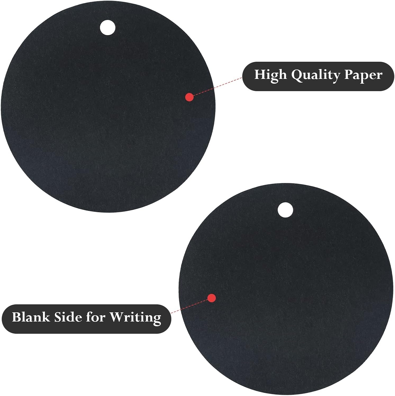 image:imageG2PLUS Round Gift Tags with String25 Inches Blank Circle Kraft Paper Tags 100 PCS Large Round Craft Labeling Tag for Wedding Birthday Christmas Party FavorsBlack