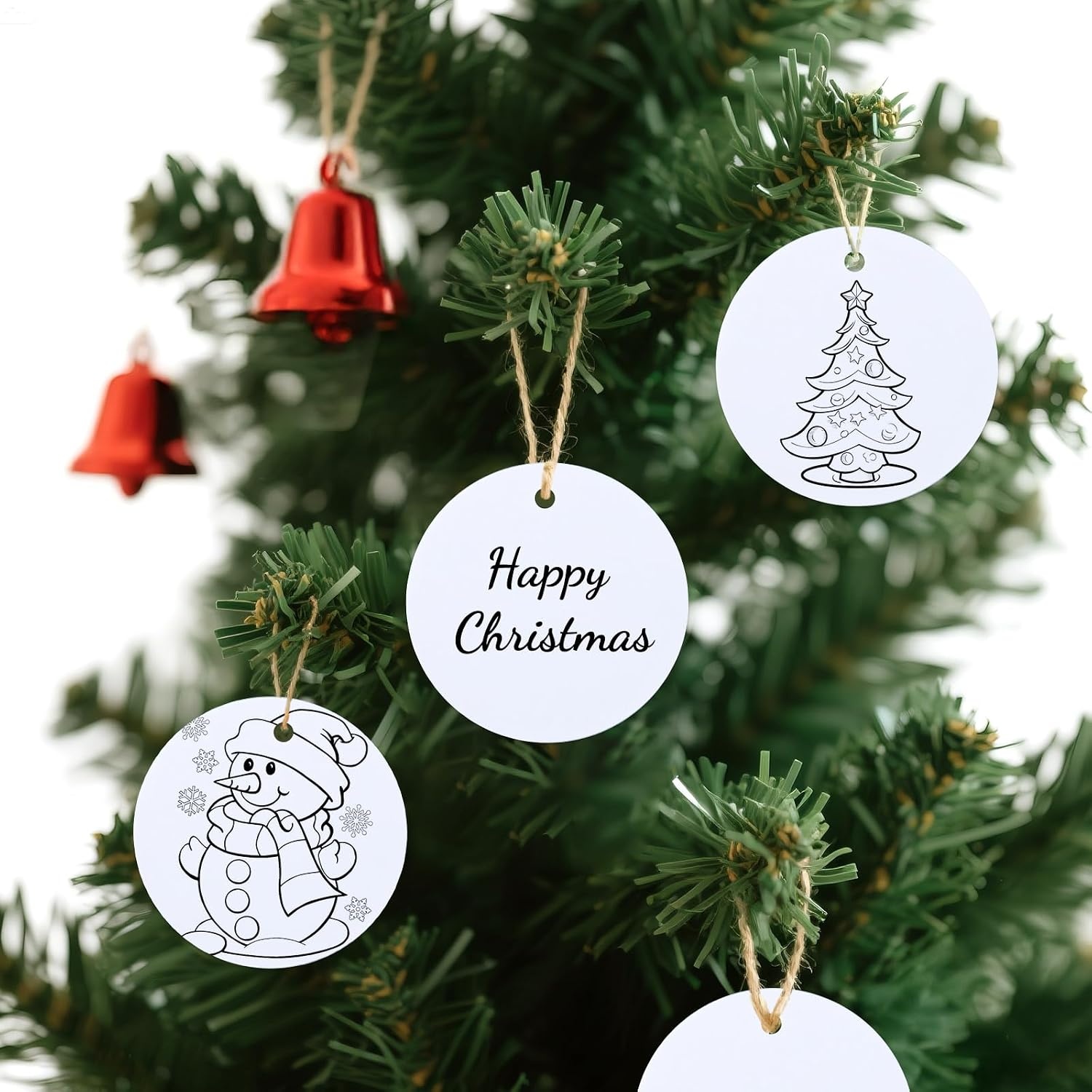 image:imageG2PLUS Round Gift Tags with String25 Inches Blank Circle Kraft Paper Tags 100 PCS Large Round Craft Labeling Tag for Wedding Birthday Christmas Party FavorsWhite