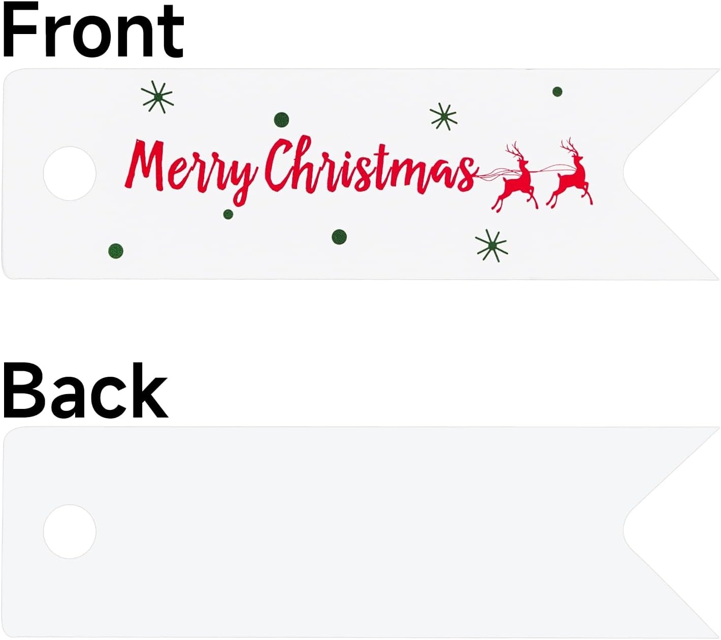 image:imageG2PLUS Small Merry Christmas Tags  100Pcs Deer Kraft Paper Gift Tags with String for Gift Wrapping Goodies Bags Christmas Holiday Party Favors28x08100 Pcs White Mini Merry Christmas Elks Tags