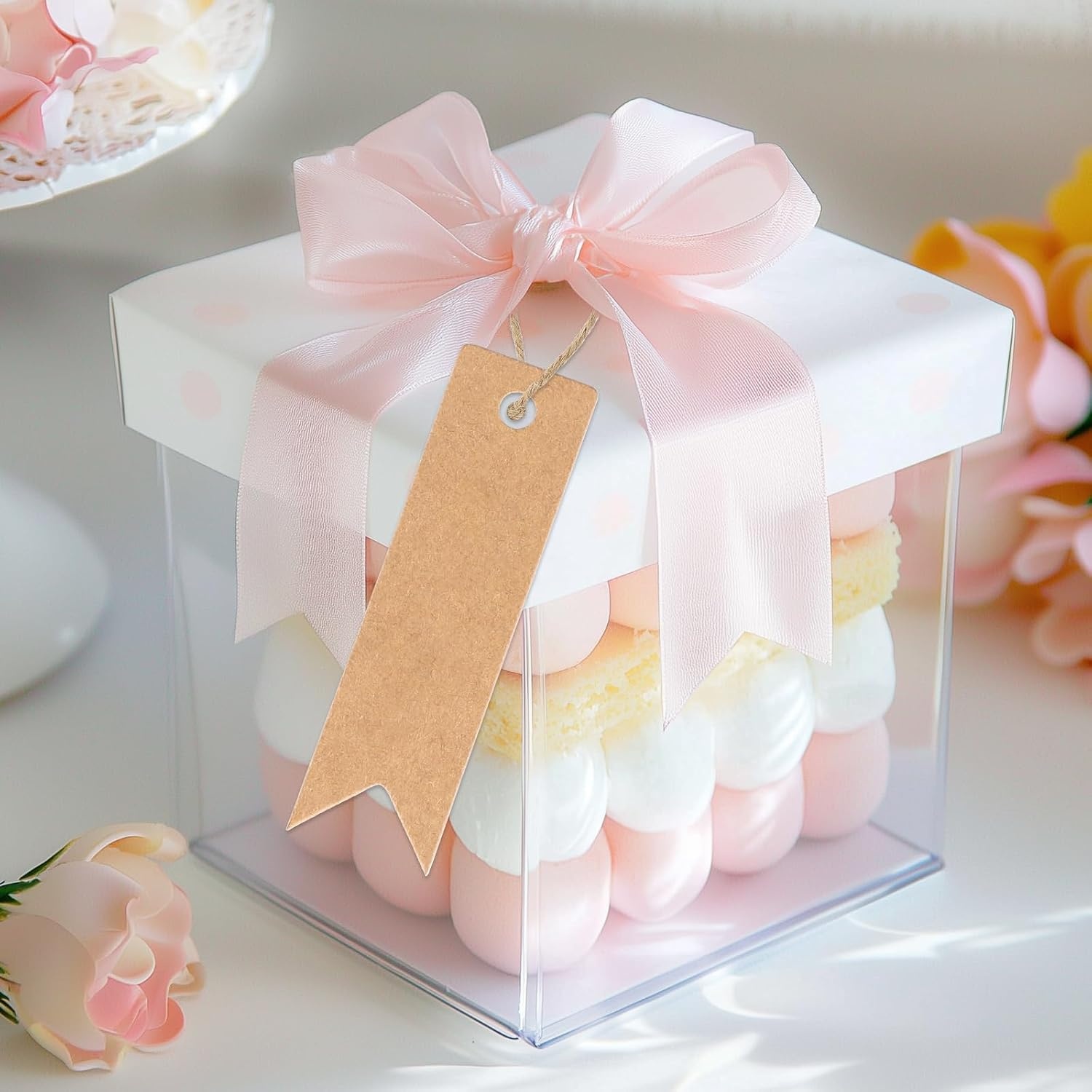 image:imageG2PLUS Small Merry Christmas Tags  100Pcs Deer Kraft Paper Gift Tags with String for Gift Wrapping Goodies Bags Christmas Holiday Party Favors28x08Small Brown Blank Tags