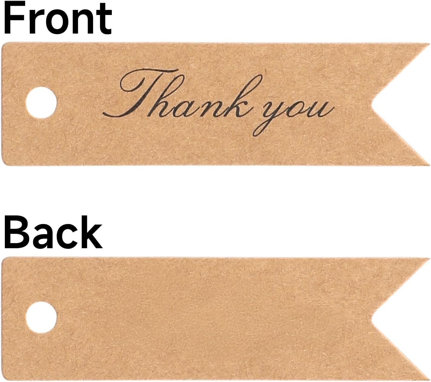 image:imageG2PLUS Small Merry Christmas Tags  100Pcs Deer Kraft Paper Gift Tags with String for Gift Wrapping Goodies Bags Christmas Holiday Party Favors28x08Small Brown Blackthank You