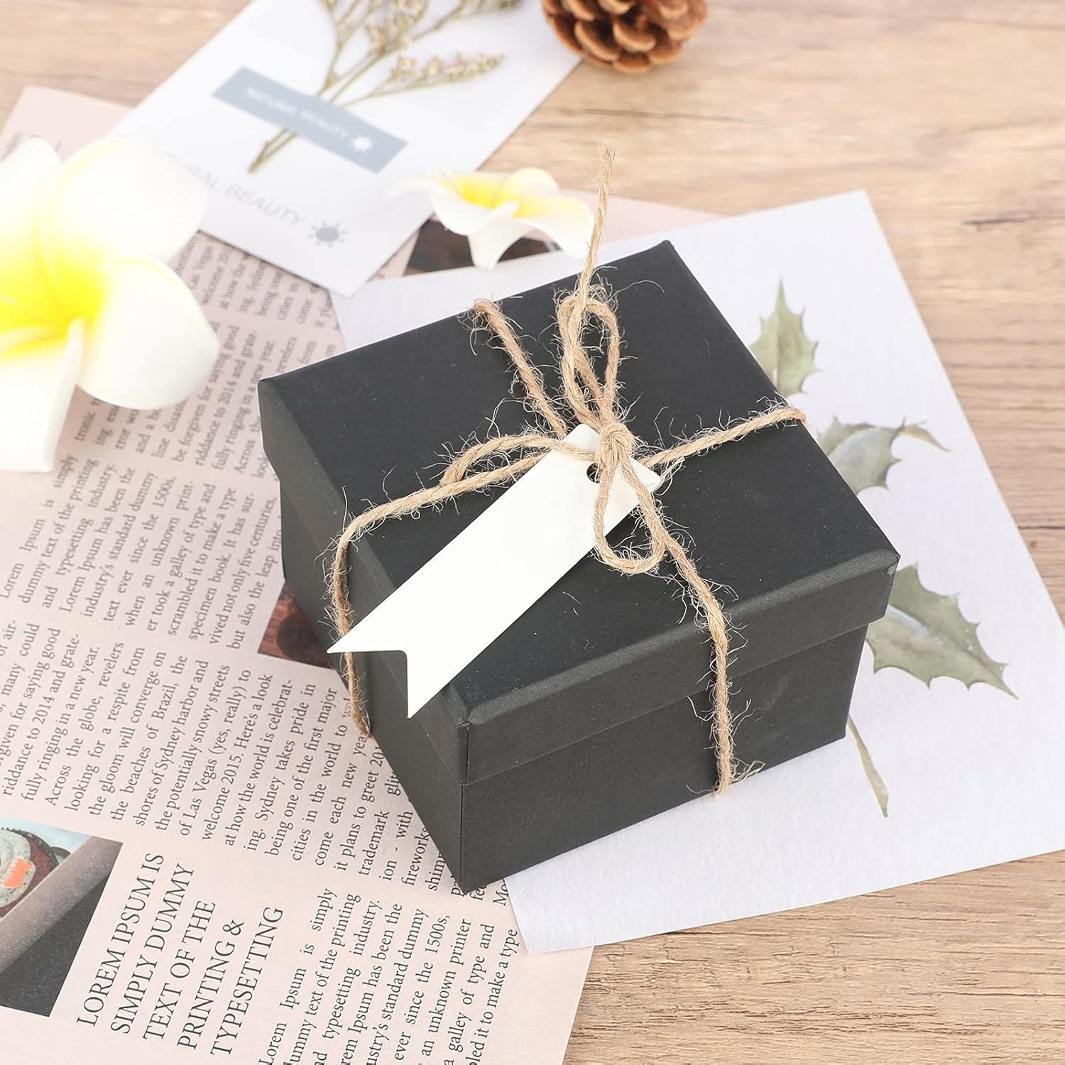image:imageG2PLUS Small Merry Christmas Tags  100Pcs Deer Kraft Paper Gift Tags with String for Gift Wrapping Goodies Bags Christmas Holiday Party Favors28x08Small White Blank Tags