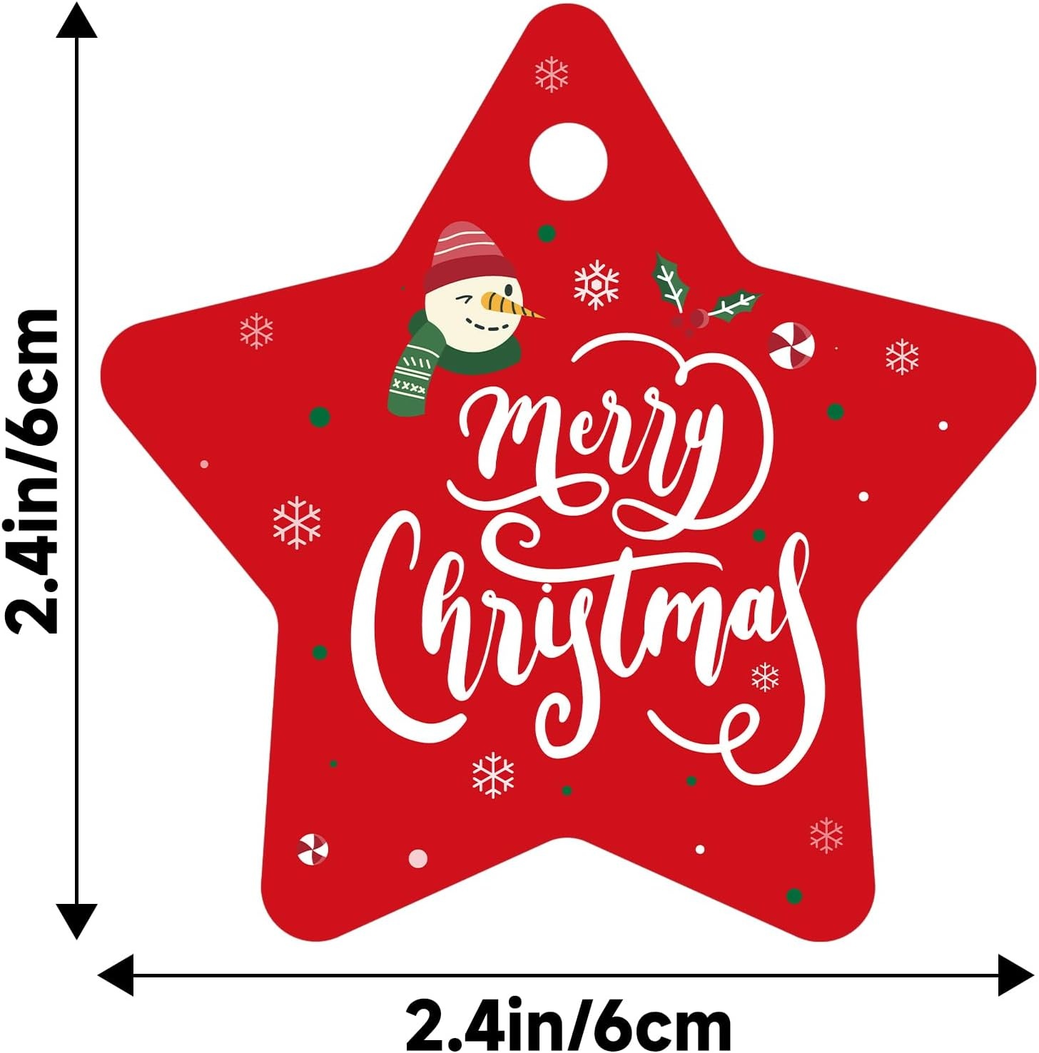 image:imageG2PLUS Star Gift Tags 100PCS Blank Star Shaped Tags Kraft Paper Gift Tag with String for Present Wrapping Wedding Graduation Christmas Party Favors BlackRed Christmas Star