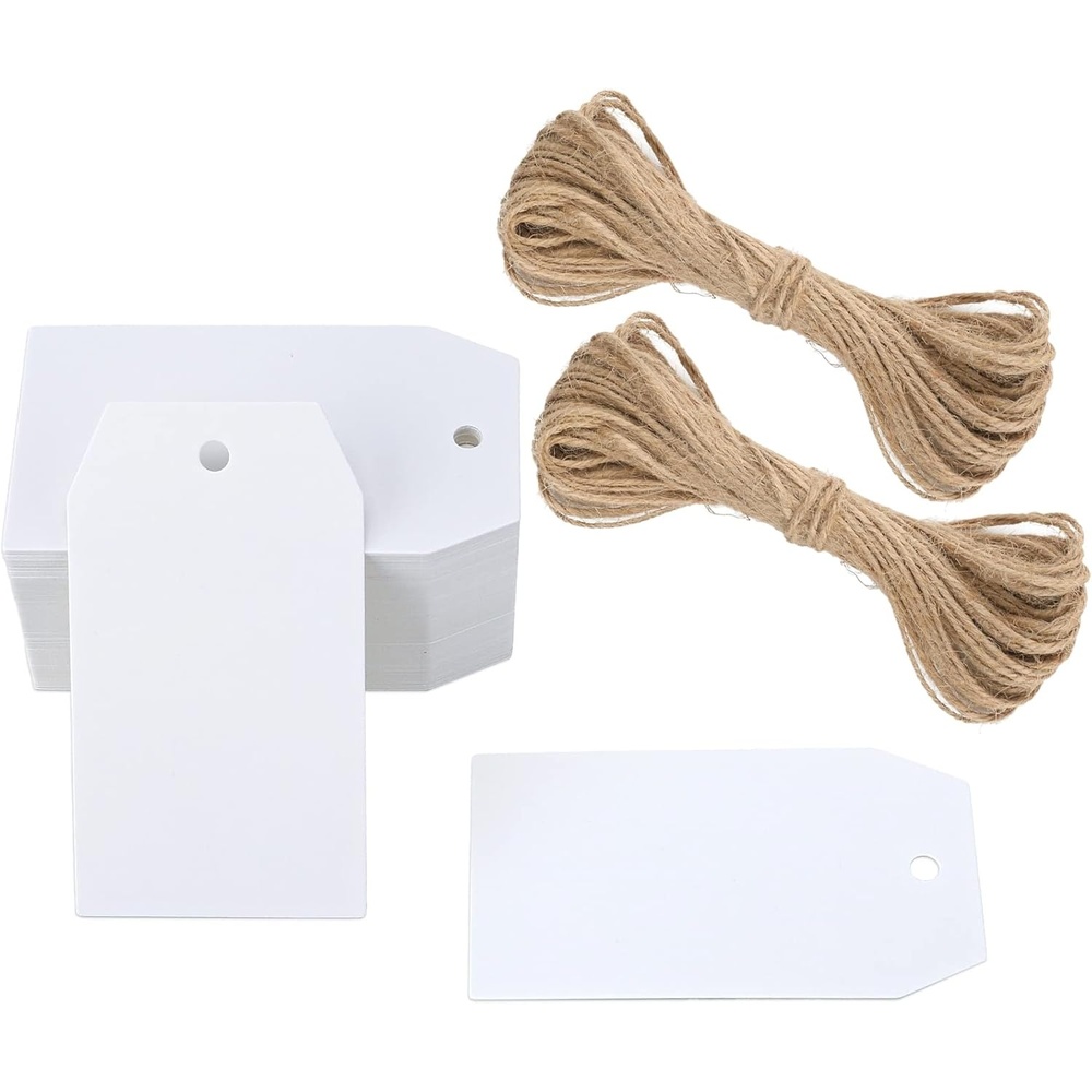 image:imageG2PLUS Red Gift Tags 100PCS Red Paper Gift Tags with String 2816 in Blank Labeling Tag for Present Wrapping Mothers Day Christmas Valentines DIY Arts amp CraftsRectanglewhite