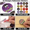 image:imageG2PLUS 1000PCS Halloween Stickers  16 Designs Halloween Pumpkin Bat Spider Ghost Labels Stickers 15 in Round Envelope Seals for Trick or Treat Party FavorsHalloween