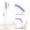 image:imageG2PLUS 100PCS Disposable Mascara Brushes Crystal Lash Brush Makeup Kit Adjustable Eyelash Spoolies for Eyelash Extensions Eyebrow and Makeup White  Purple100PCS White  Purple