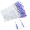 image:imageG2PLUS 100PCS Disposable Mascara Brushes Crystal Lash Brush Makeup Kit Adjustable Eyelash Spoolies for Eyelash Extensions Eyebrow and Makeup White  PurpleWhite  Purple