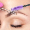 image:imageG2PLUS 100PCS Disposable Mascara Brushes Crystal Lash Brush Makeup Kit Adjustable Eyelash Spoolies for Eyelash Extensions Eyebrow and Makeup White  PurplePurple