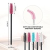 image:imageG2PLUS 100PCS Disposable Mascara Brushes Crystal Lash Brush Makeup Kit Adjustable Eyelash Spoolies for Eyelash Extensions Eyebrow and Makeup White  PurpleMulticolored