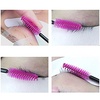 image:imageG2PLUS 100PCS Disposable Mascara Brushes Crystal Lash Brush Makeup Kit Adjustable Eyelash Spoolies for Eyelash Extensions Eyebrow and Makeup White  PurpleRed