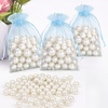 image:imageG2PLUS 100PCS Drawstring Organza Bags 4x6 in  Christmas Dark Green Organza Bags Sheer Mesh Pouches for Candy Fruits Baby Shower Wedding Party FavorsBaby Blue