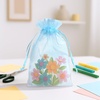 image:imageG2PLUS 100PCS Drawstring Organza Bags 4x6 in  Christmas Dark Green Organza Bags Sheer Mesh Pouches for Candy Fruits Baby Shower Wedding Party FavorsBaby Blue