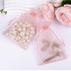 image:imageG2PLUS 100PCS Drawstring Organza Bags 4x6 in  Christmas Dark Green Organza Bags Sheer Mesh Pouches for Candy Fruits Baby Shower Wedding Party FavorsBlush Pink