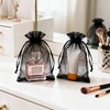 image:imageG2PLUS 100PCS Drawstring Organza Bags 4x6 in  Christmas Dark Green Organza Bags Sheer Mesh Pouches for Candy Fruits Baby Shower Wedding Party FavorsBlack