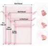 image:imageG2PLUS 100PCS Drawstring Organza Bags 4x6 in  Christmas Dark Green Organza Bags Sheer Mesh Pouches for Candy Fruits Baby Shower Wedding Party FavorsBlush Pink