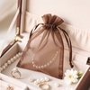 image:imageG2PLUS 100PCS Drawstring Organza Bags 4x6 in  Christmas Dark Green Organza Bags Sheer Mesh Pouches for Candy Fruits Baby Shower Wedding Party FavorsBrown