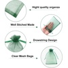 image:imageG2PLUS 100PCS Drawstring Organza Bags 4x6 in  Christmas Dark Green Organza Bags Sheer Mesh Pouches for Candy Fruits Baby Shower Wedding Party FavorsDark Green