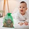 image:imageG2PLUS 100PCS Drawstring Organza Bags 4x6 in  Christmas Dark Green Organza Bags Sheer Mesh Pouches for Candy Fruits Baby Shower Wedding Party FavorsGrass Green