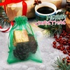 image:imageG2PLUS 100PCS Drawstring Organza Bags 4x6 in  Christmas Dark Green Organza Bags Sheer Mesh Pouches for Candy Fruits Baby Shower Wedding Party FavorsGrass Green