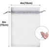 image:imageG2PLUS 100PCS Drawstring Organza Bags 4x6 in  Christmas Dark Green Organza Bags Sheer Mesh Pouches for Candy Fruits Baby Shower Wedding Party FavorsGrey
