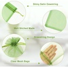 image:imageG2PLUS 100PCS Drawstring Organza Bags 4x6 in  Christmas Dark Green Organza Bags Sheer Mesh Pouches for Candy Fruits Baby Shower Wedding Party FavorsGreen
