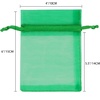 image:imageG2PLUS 100PCS Drawstring Organza Bags 4x6 in  Christmas Dark Green Organza Bags Sheer Mesh Pouches for Candy Fruits Baby Shower Wedding Party FavorsGrass Green