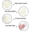 image:imageG2PLUS 100PCS Drawstring Organza Bags 4x6 in  Christmas Dark Green Organza Bags Sheer Mesh Pouches for Candy Fruits Baby Shower Wedding Party FavorsIvory