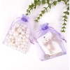 image:imageG2PLUS 100PCS Drawstring Organza Bags 4x6 in  Christmas Dark Green Organza Bags Sheer Mesh Pouches for Candy Fruits Baby Shower Wedding Party FavorsLight Purple