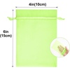image:imageG2PLUS 100PCS Drawstring Organza Bags 4x6 in  Christmas Dark Green Organza Bags Sheer Mesh Pouches for Candy Fruits Baby Shower Wedding Party FavorsLight Green