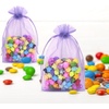 image:imageG2PLUS 100PCS Drawstring Organza Bags 4x6 in  Christmas Dark Green Organza Bags Sheer Mesh Pouches for Candy Fruits Baby Shower Wedding Party FavorsLight Purple